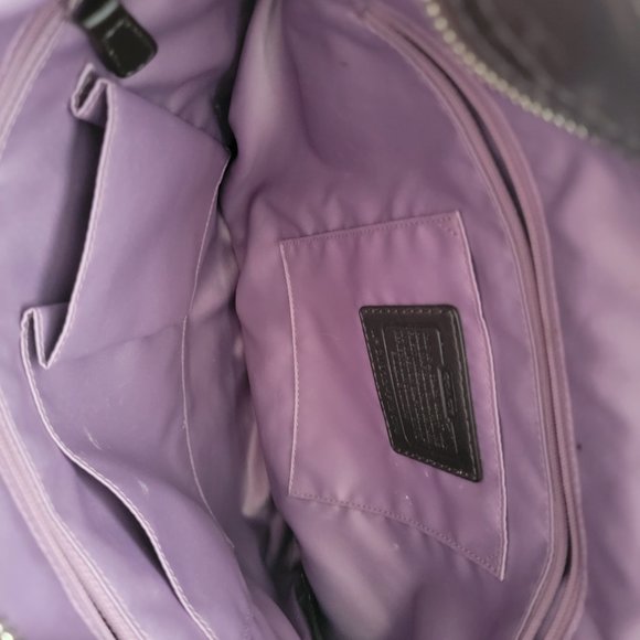 Coach Brown Signature Zoe Hobo Purse EUC! F12674 - Picture 10 of 16